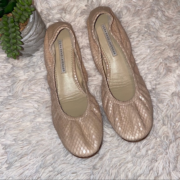 VERA WANG LAVENDER Lillian Nude Ballet Flats Size 8.5 - Picture 1 of 13